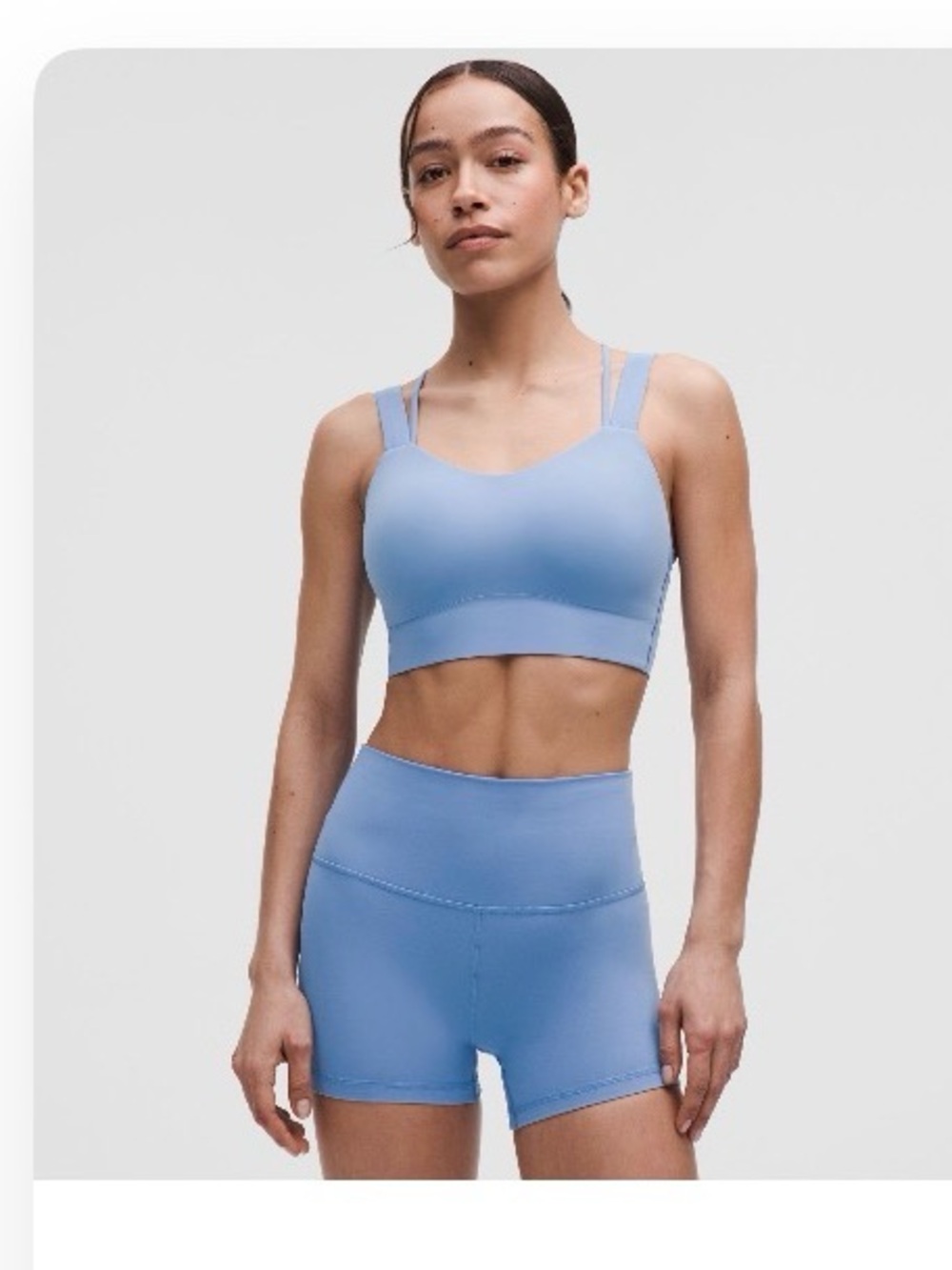 Lululemon | Like a Cloud Long Line Bra | Pool House Blue